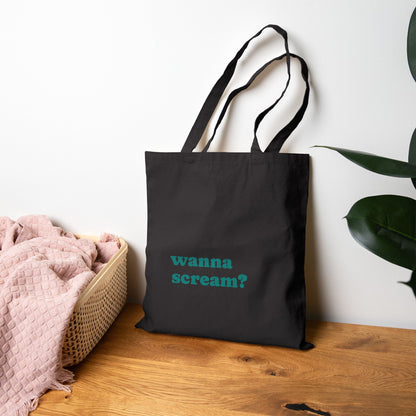 Art Scream Tote — "Wanna Scream?" Canvas Bag