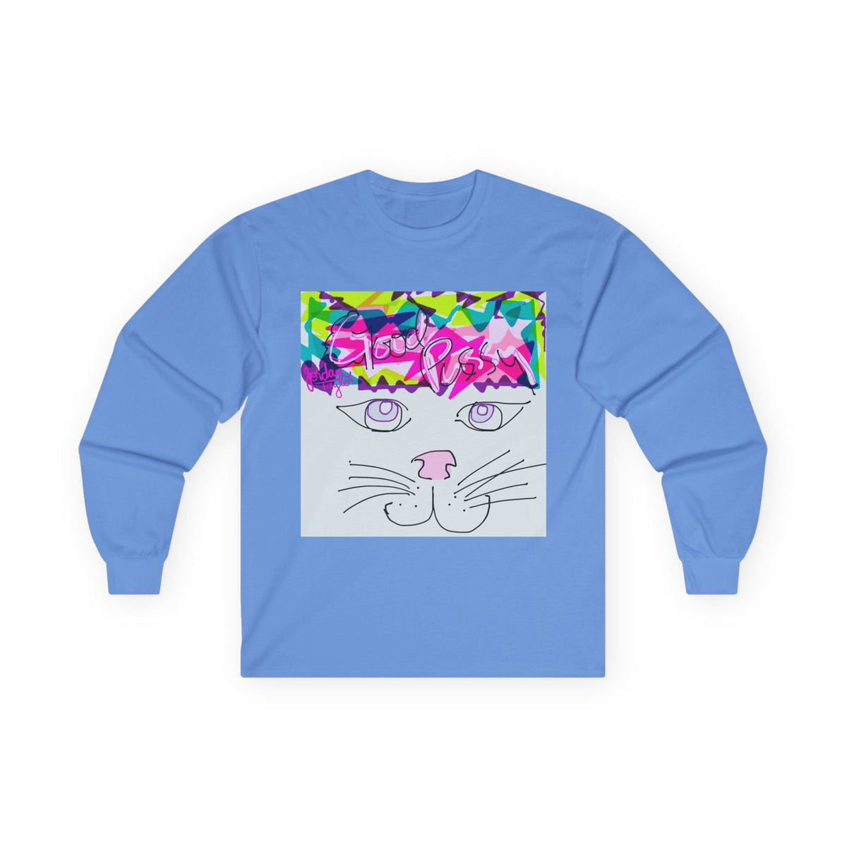 i'm better than good - Long Sleeve Tee —  Custom Colorful Cat Art