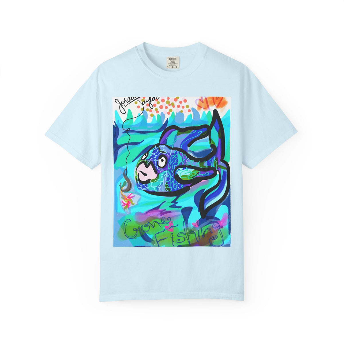 Keep Swimming Fish T-Shirt — Custom Artistic Ocean Tee