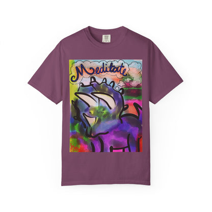 Meditate Dino T-Shirt | Don't Hate, Meditate! | Graphic Tee