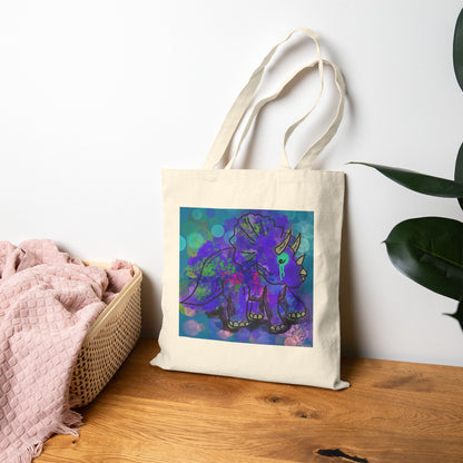 Canvas Tote — 'Keeping My Promises to Myself' | Triceratops Art