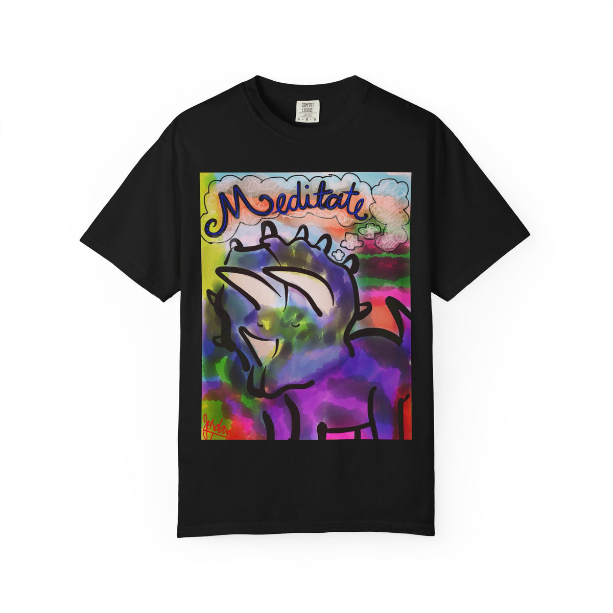 Meditate Dino T-Shirt | Don't Hate, Meditate! | Graphic Tee