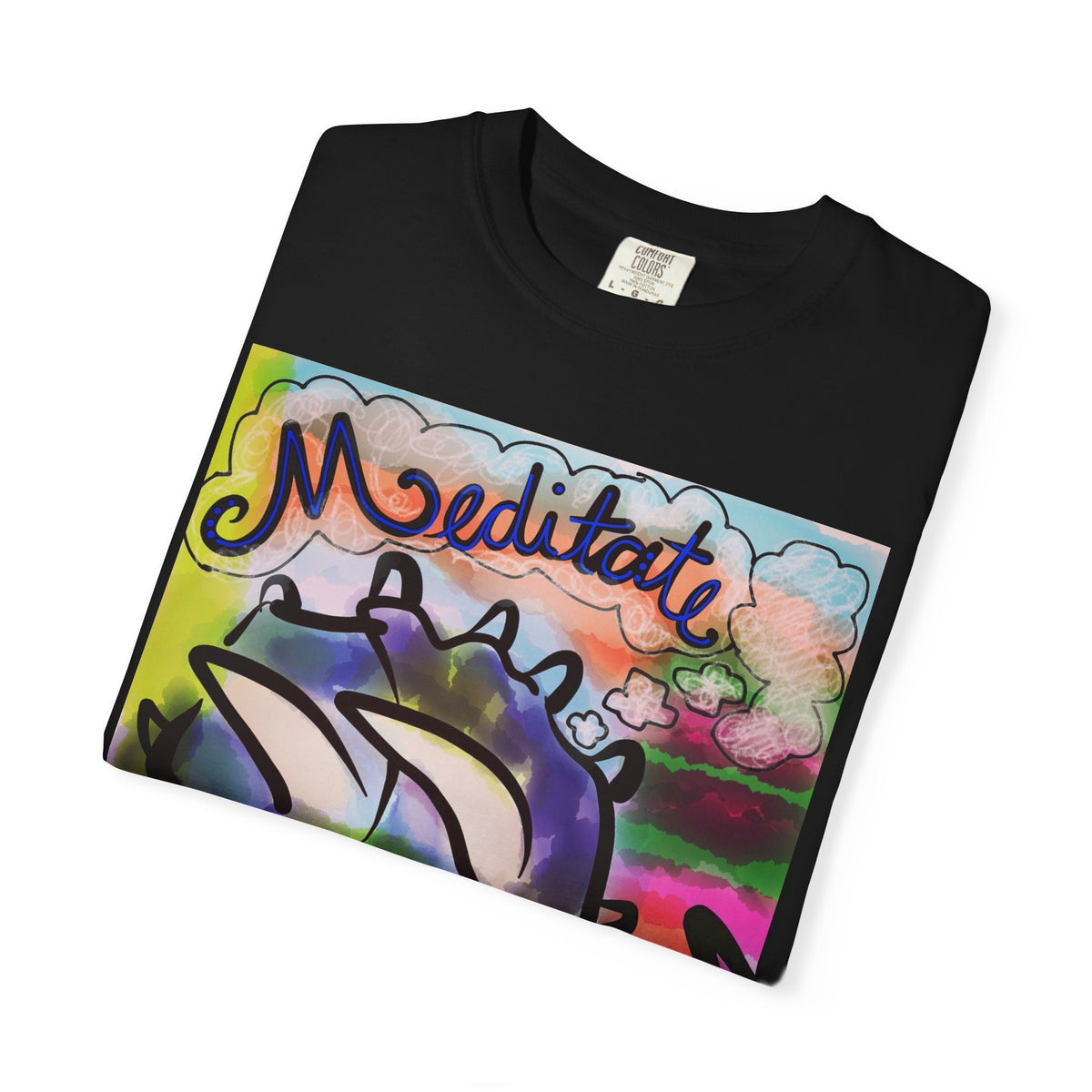 Meditate Dino T-Shirt | Don't Hate, Meditate! | Graphic Tee