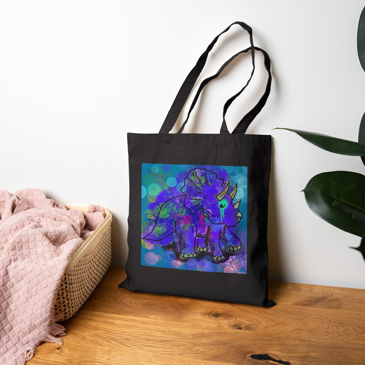 Canvas Tote — 'Keeping My Promises to Myself' | Triceratops Art