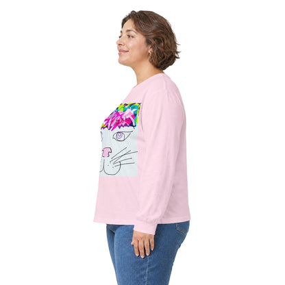 i'm better than good - Long Sleeve Tee —  Custom Colorful Cat Art
