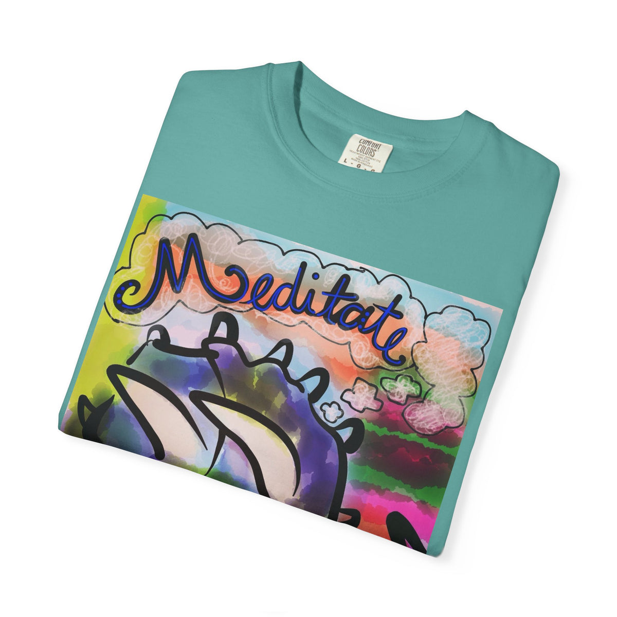 Meditate Dino T-Shirt | Don't Hate, Meditate! | Graphic Tee