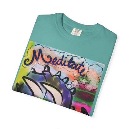 Meditate Dino T-Shirt | Don't Hate, Meditate! | Graphic Tee