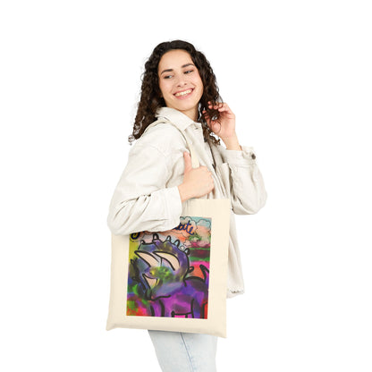 Meditate Rhino Canvas Tote - "Don't Kill My Vibe" Eco Shopping Bag