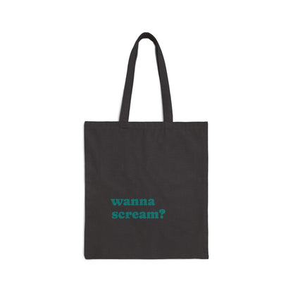 Art Scream Tote — "Wanna Scream?" Canvas Bag