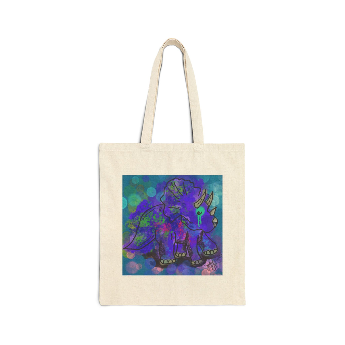 Canvas Tote — 'Keeping My Promises to Myself' | Triceratops Art