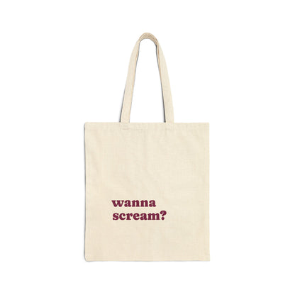 Art Scream Tote — "Wanna Scream?" Canvas Bag