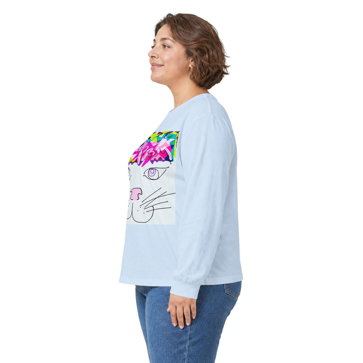 i'm better than good - Long Sleeve Tee —  Custom Colorful Cat Art