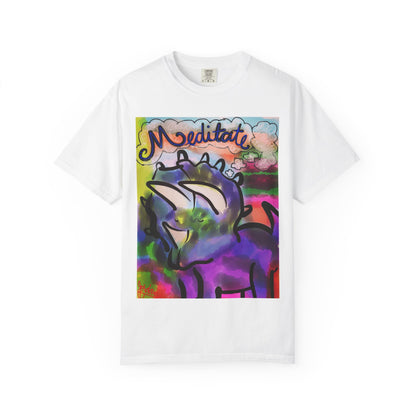 Meditate Dino T-Shirt | Don't Hate, Meditate! | Graphic Tee