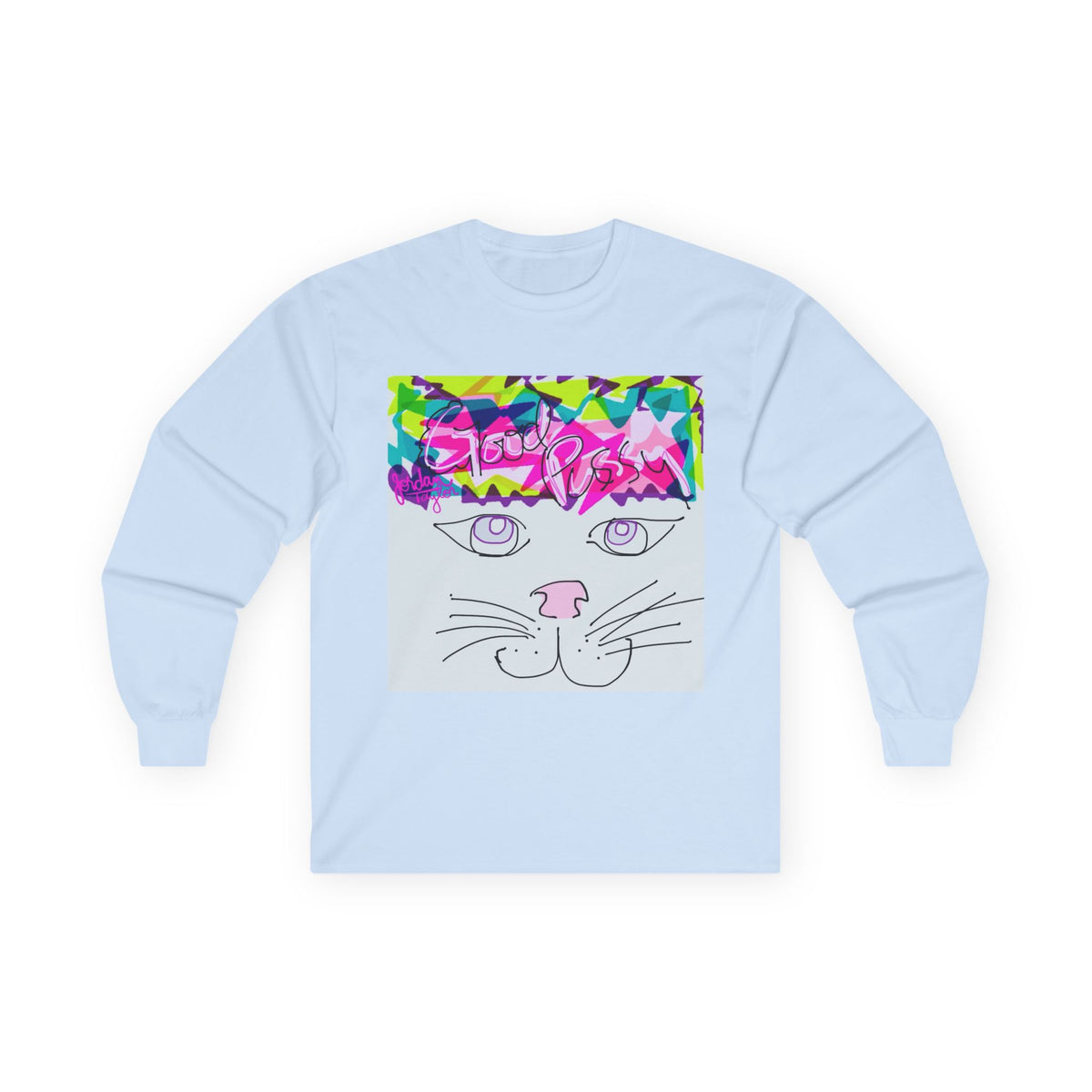 i'm better than good - Long Sleeve Tee —  Custom Colorful Cat Art