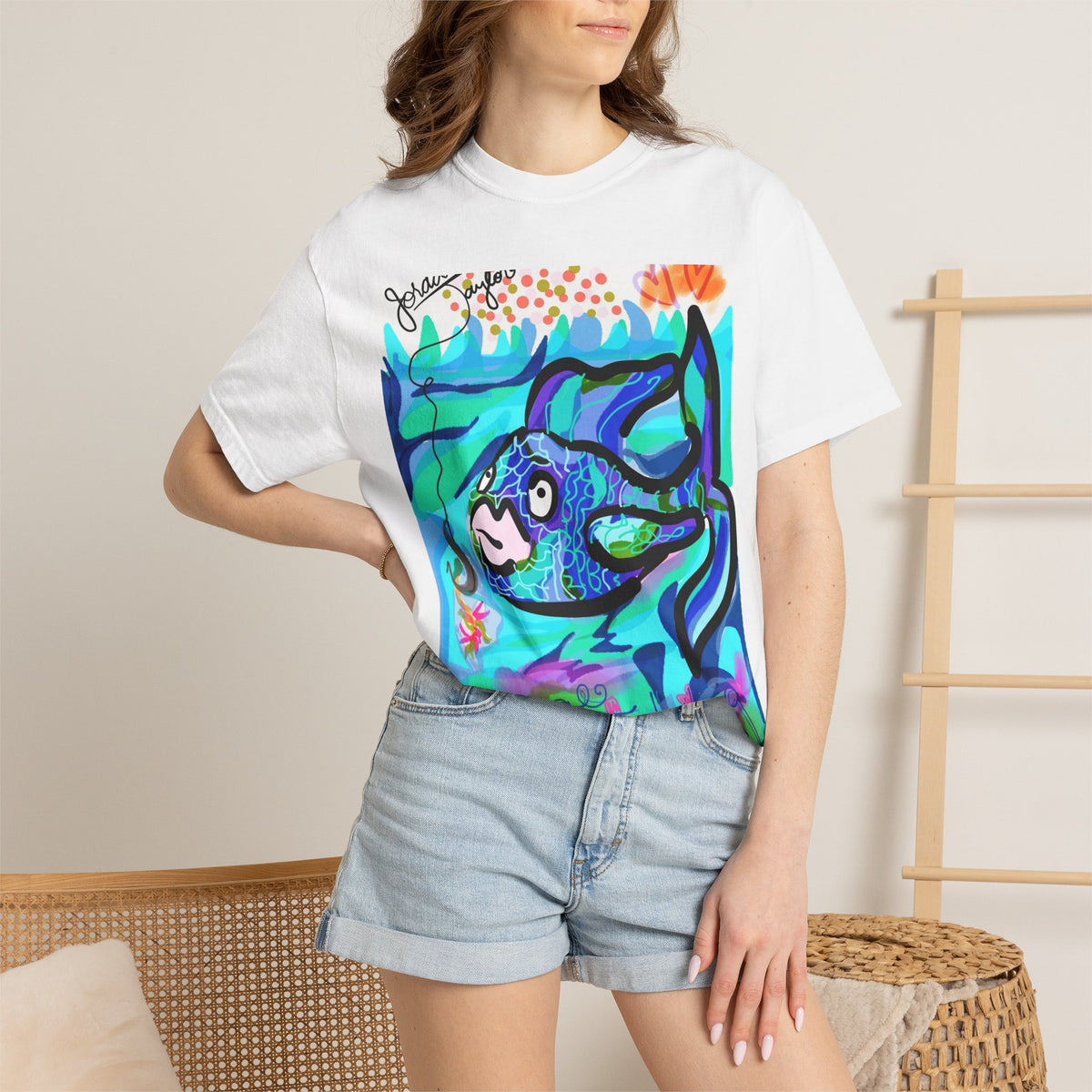 Keep Swimming Fish T-Shirt — Custom Artistic Ocean Tee