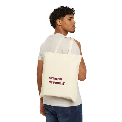Art Scream Tote — "Wanna Scream?" Canvas Bag