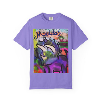 Meditate Dino T-Shirt | Don't Hate, Meditate! | Graphic Tee