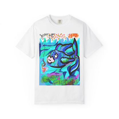 Keep Swimming Fish T-Shirt — Custom Artistic Ocean Tee