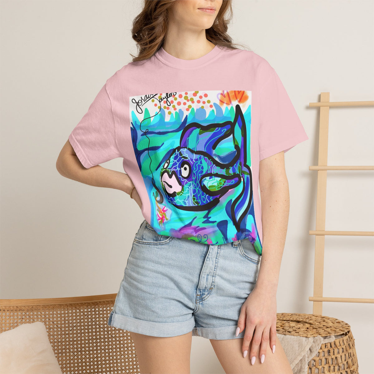 Keep Swimming Fish T-Shirt — Custom Artistic Ocean Tee