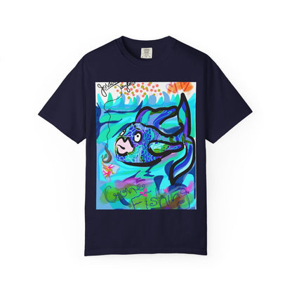 Keep Swimming Fish T-Shirt — Custom Artistic Ocean Tee
