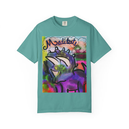 Meditate Dino T-Shirt | Don't Hate, Meditate! | Graphic Tee