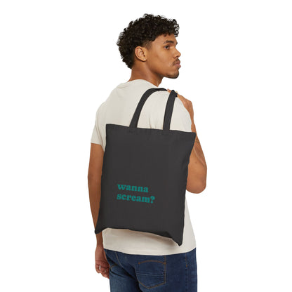 Art Scream Tote — "Wanna Scream?" Canvas Bag