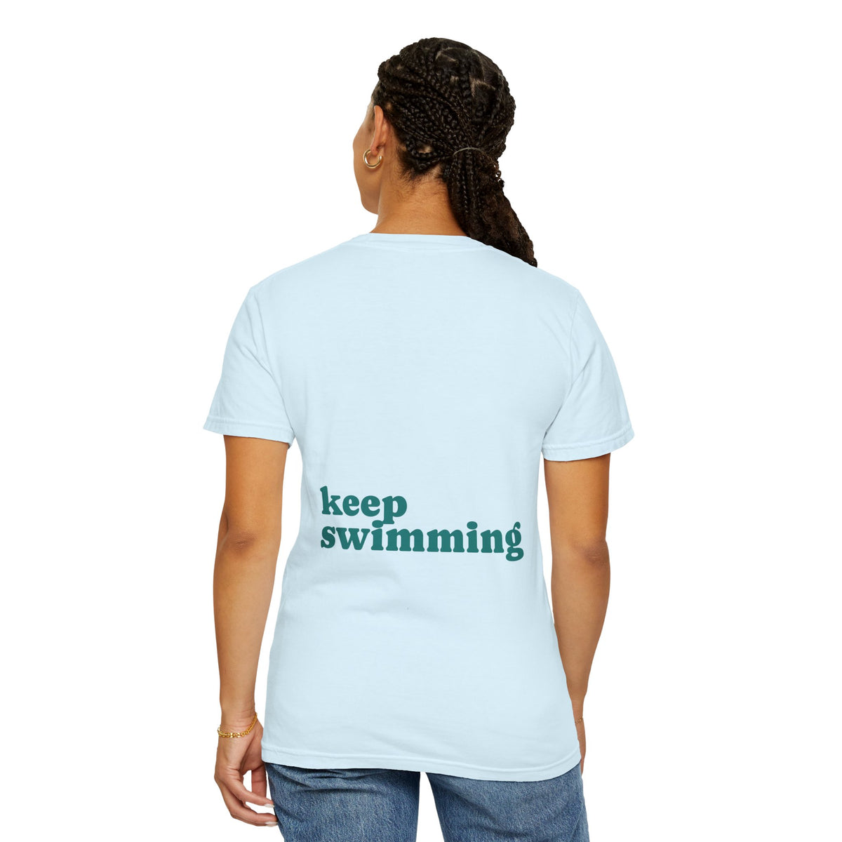 Keep Swimming Fish T-Shirt — Custom Artistic Ocean Tee
