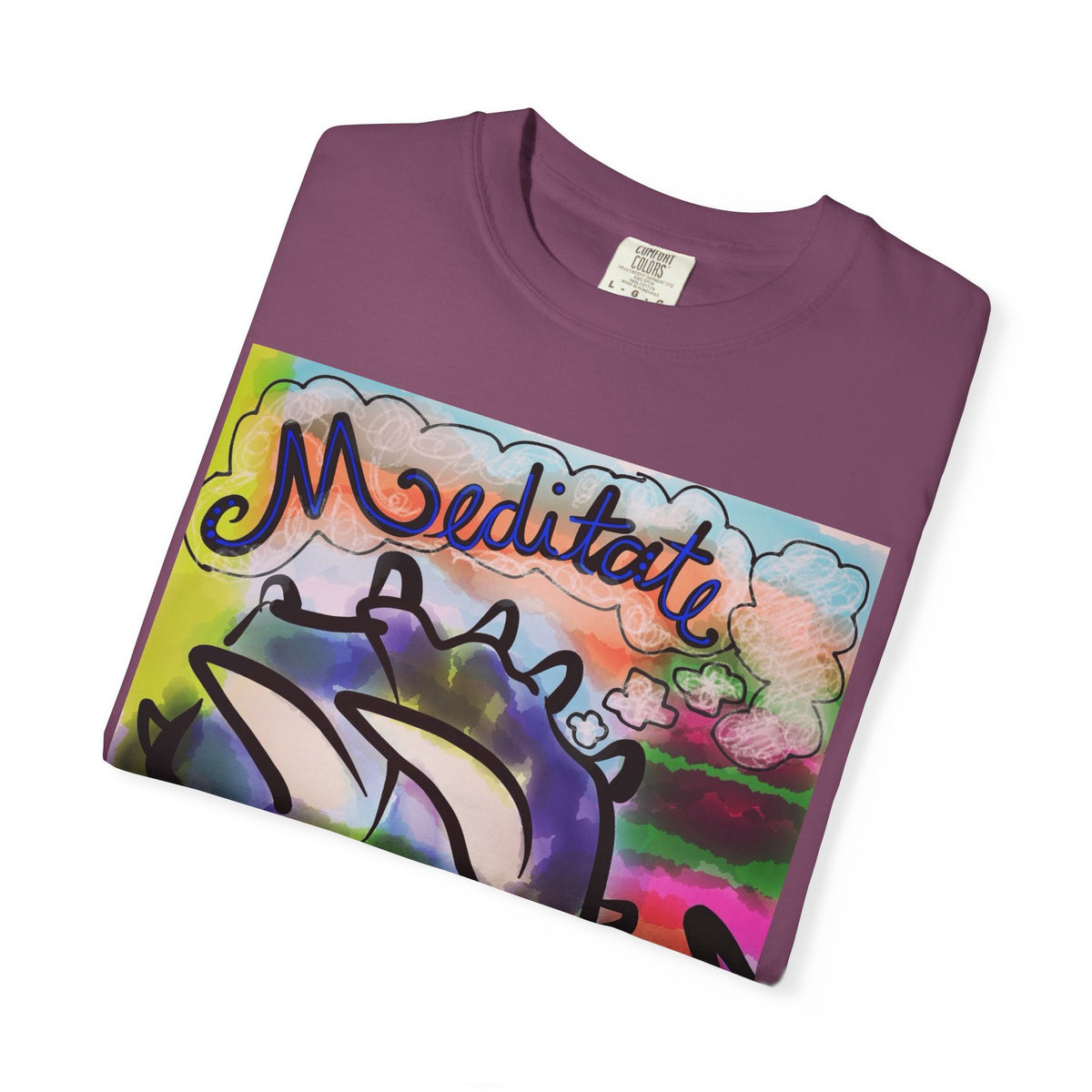 Meditate Dino T-Shirt | Don't Hate, Meditate! | Graphic Tee