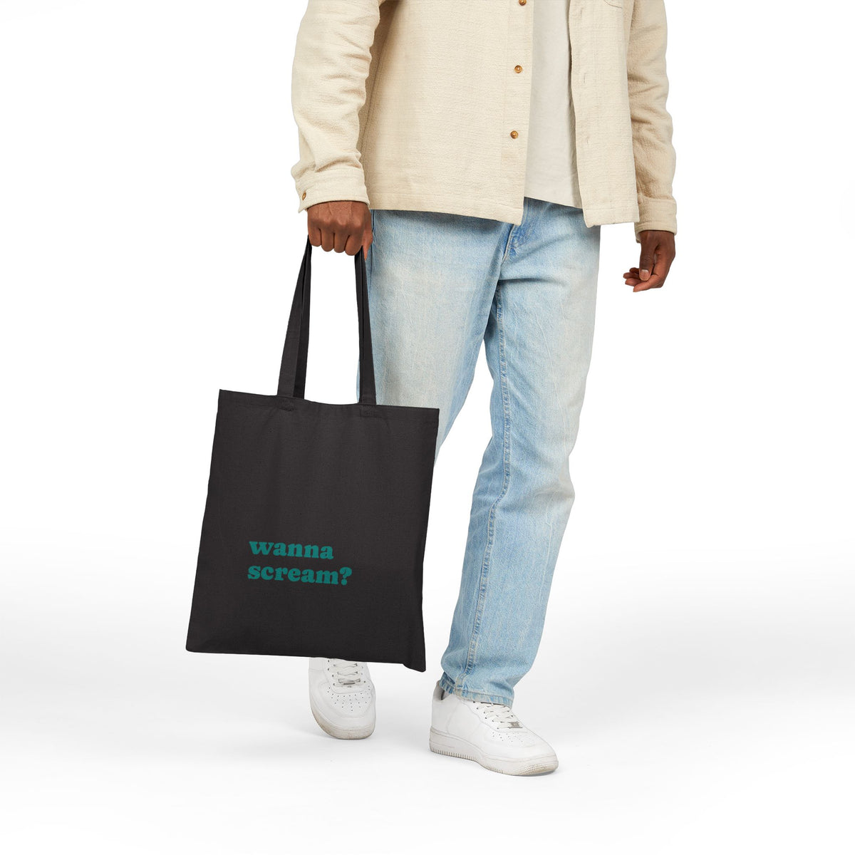 Art Scream Tote — "Wanna Scream?" Canvas Bag